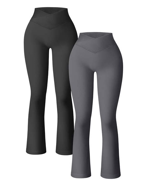 oqq leggings|high waisted bell bottom leggings.